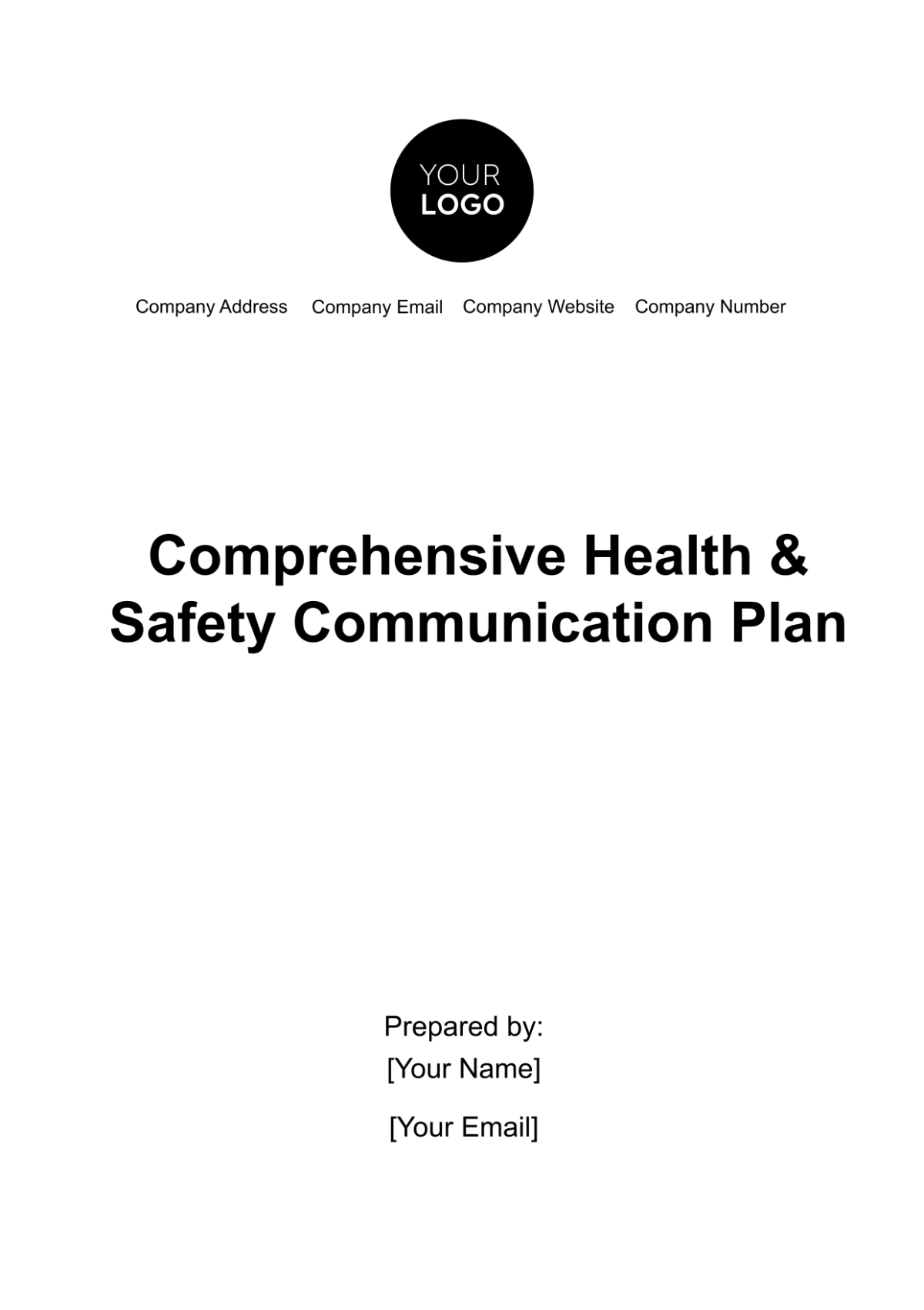 Free Comprehensive Health & Safety Communication Plan Template