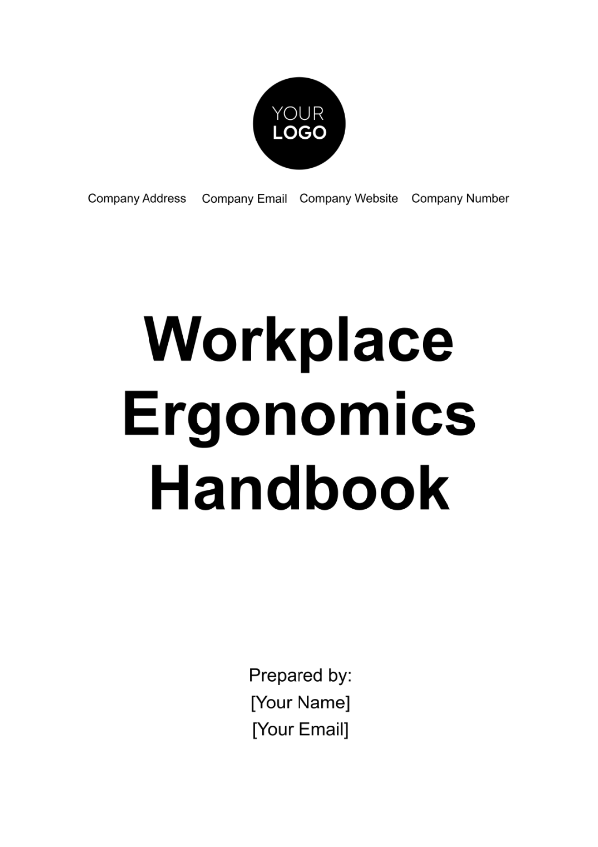 Free Workplace Ergonomics Handbook Template