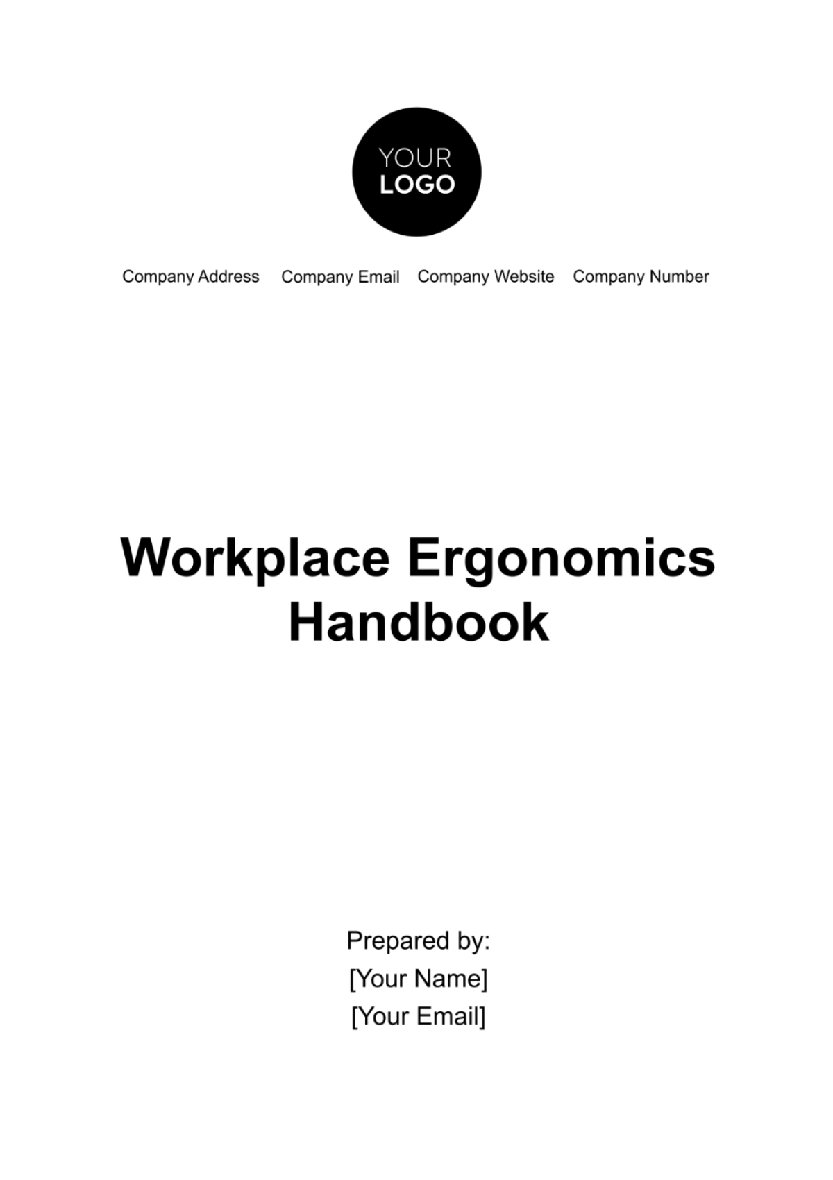 Workplace Ergonomics Handbook Template - Edit Online & Download