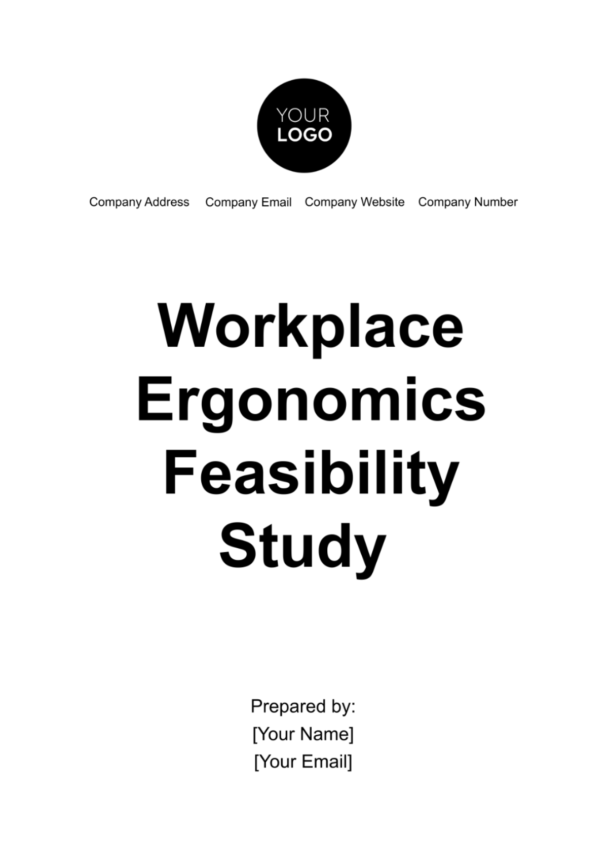 Free Workplace Ergonomics Feasibility Study Template