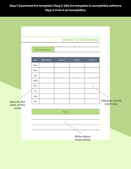Free Basic Meal Planner Template to Edit Online Free Basic Meal Planner Template to Edit Online