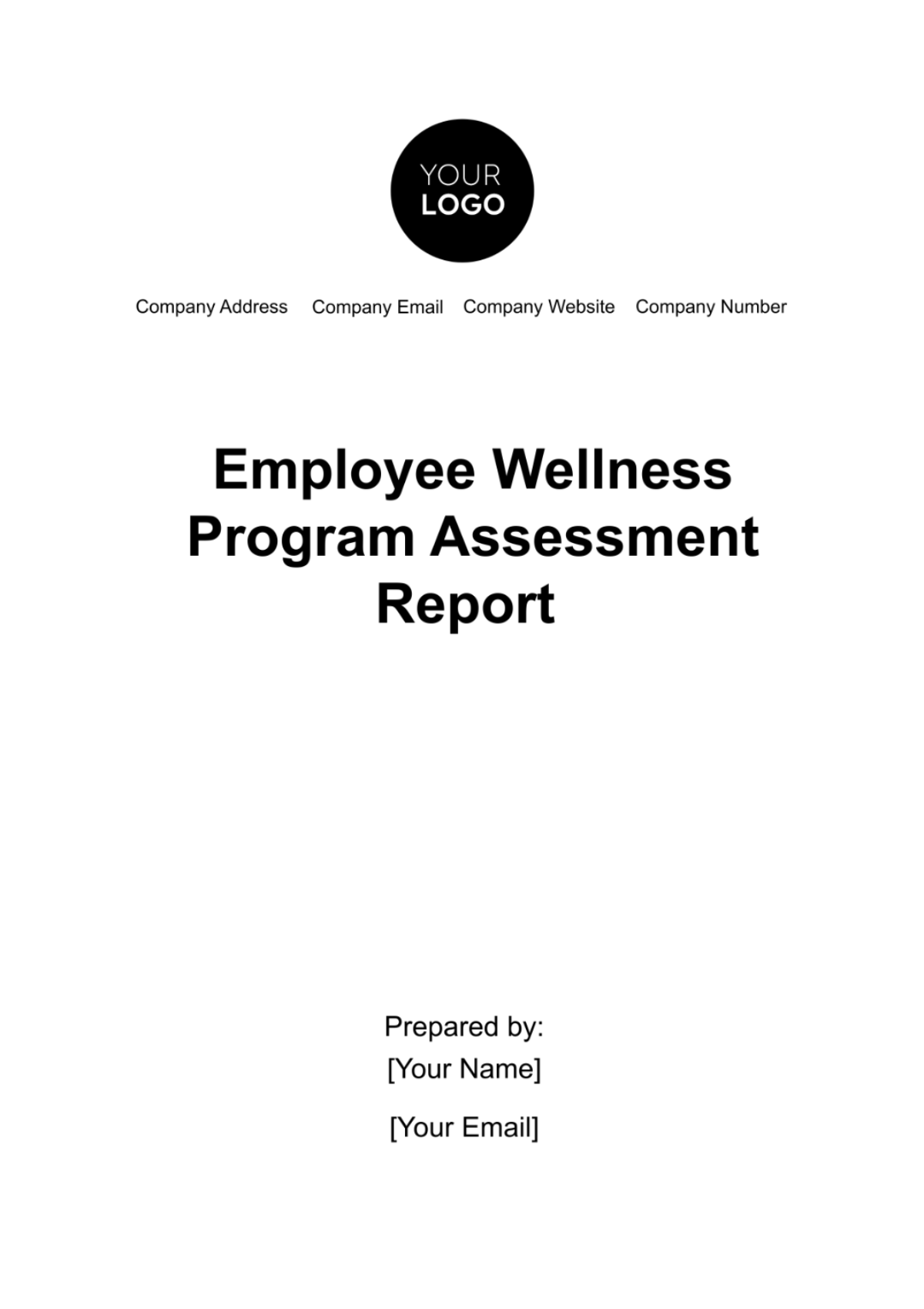 Free Employee Wellness Program Assessment Report Template