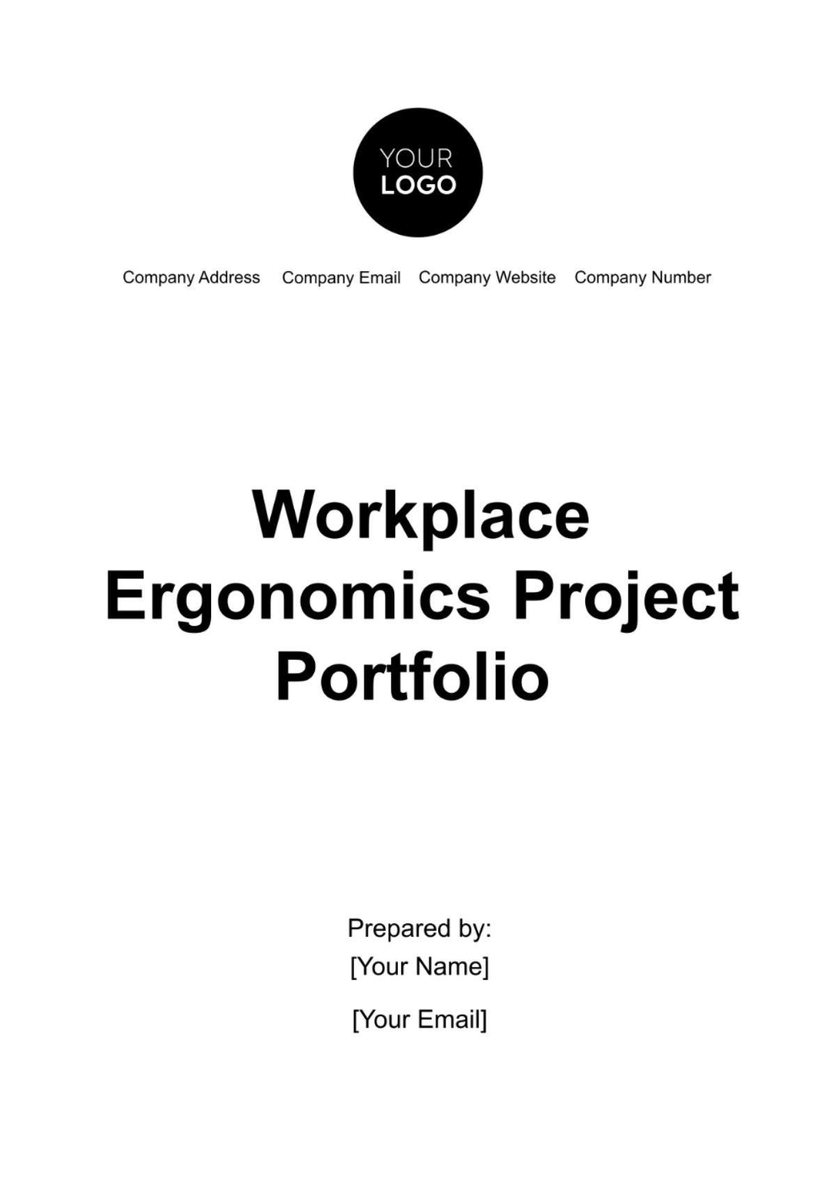 Free Workplace Ergonomics Project Portfolio Template