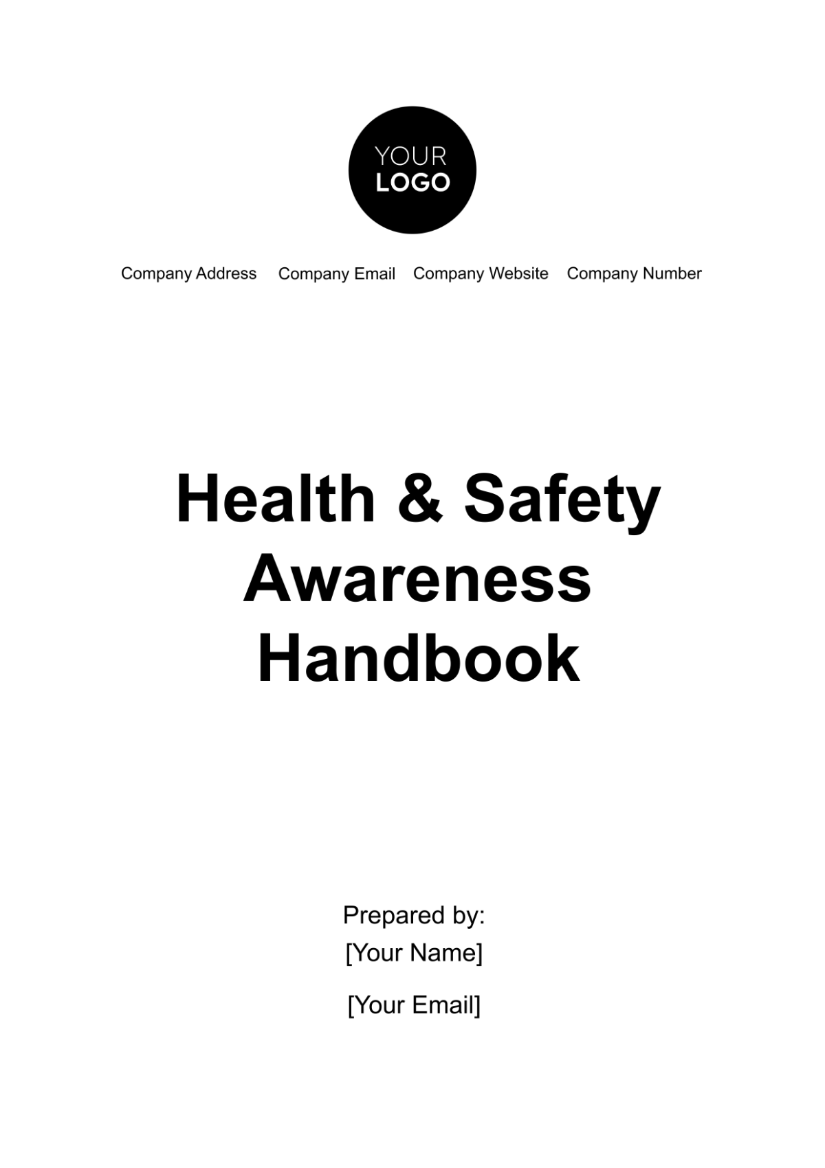 Free Health & Safety Awareness Handbook Template