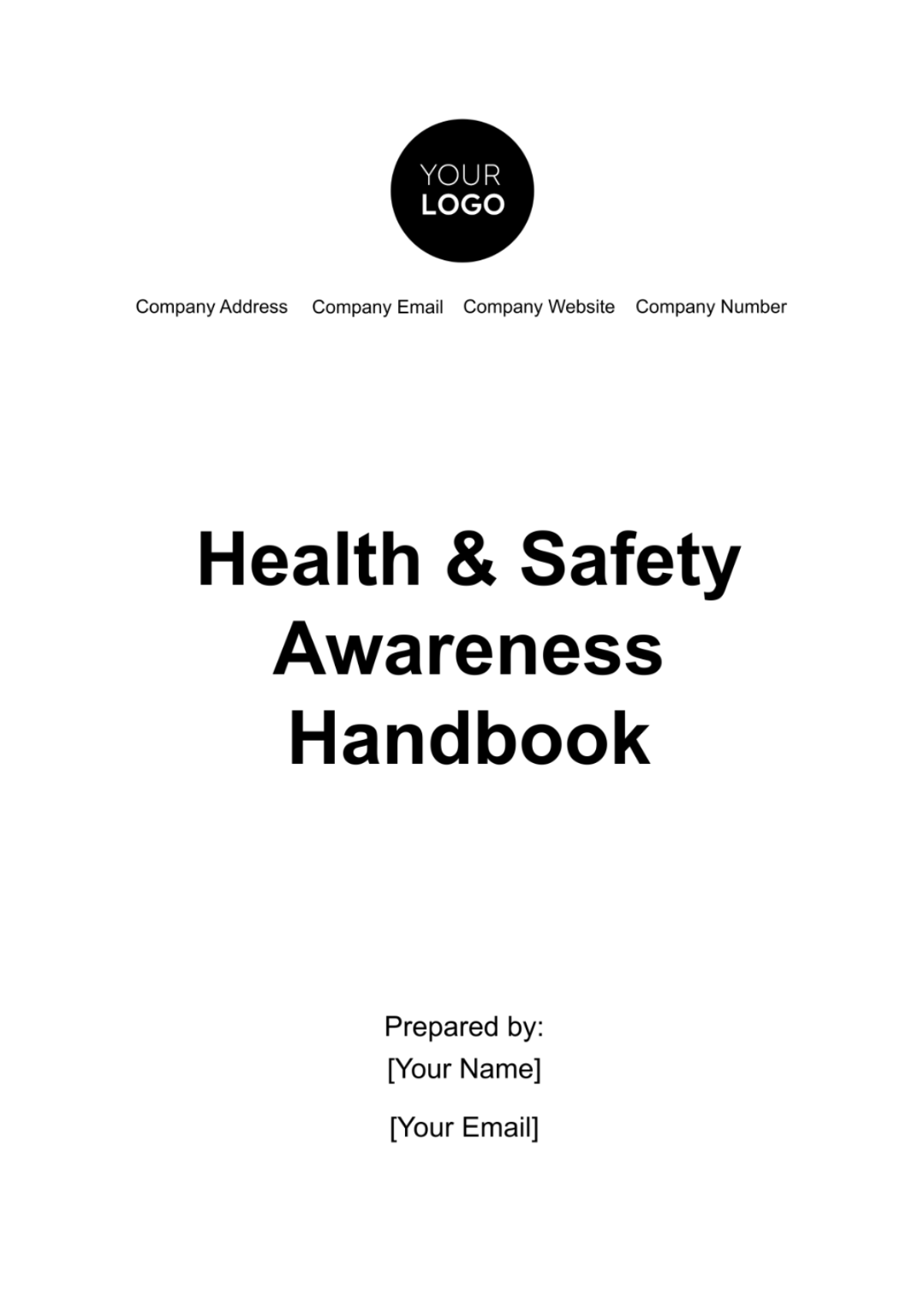 Health & Safety Awareness Handbook Template