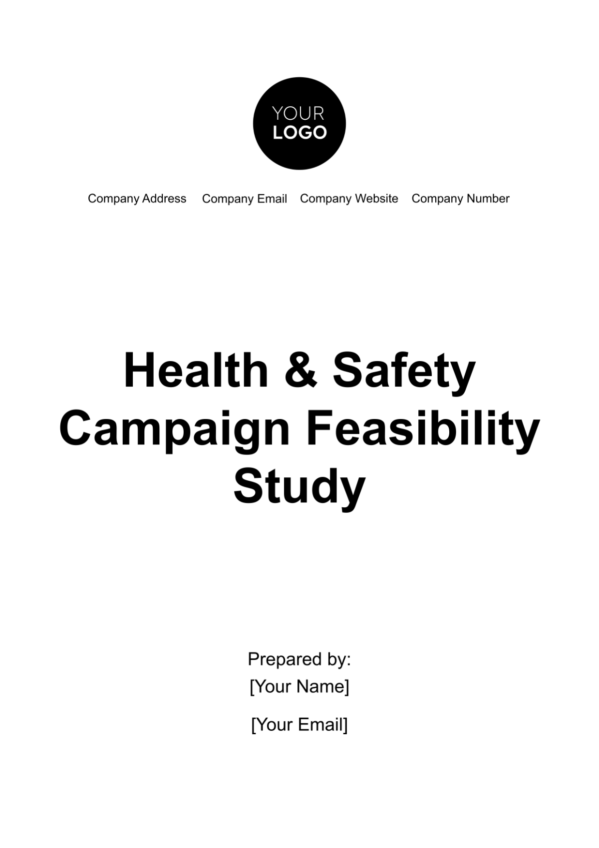 Free Health & Safety Campaign Feasibility Study Template