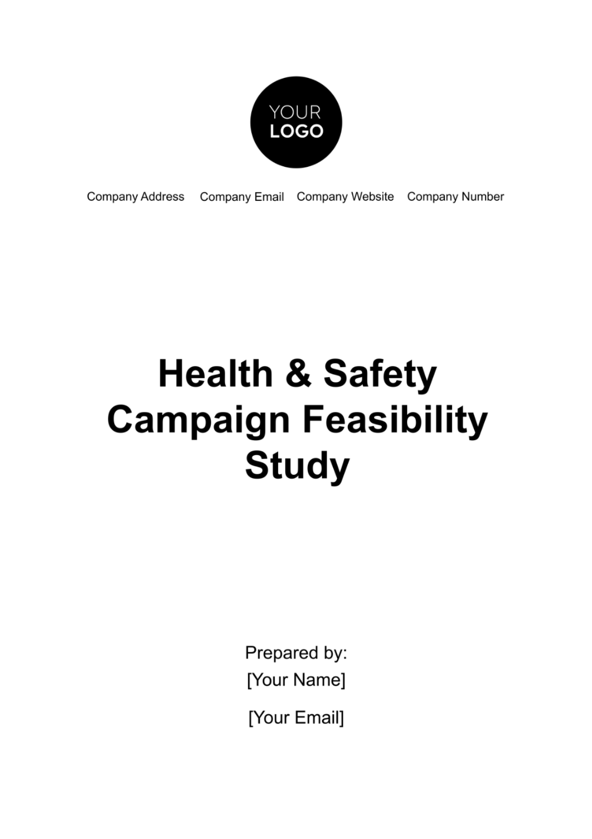 Health & Safety Campaign Feasibility Study Template