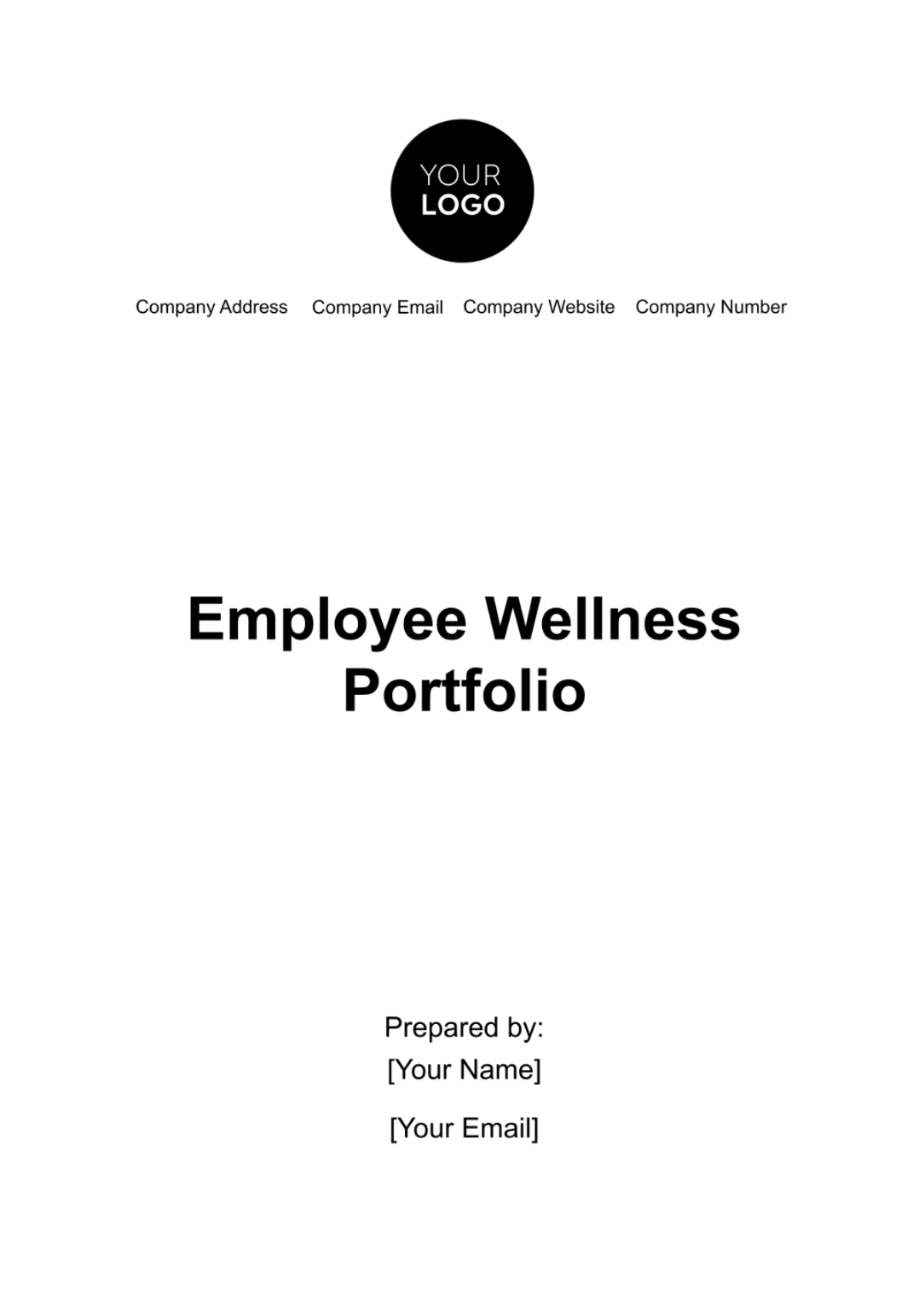 Free Employee Wellness Portfolio Template