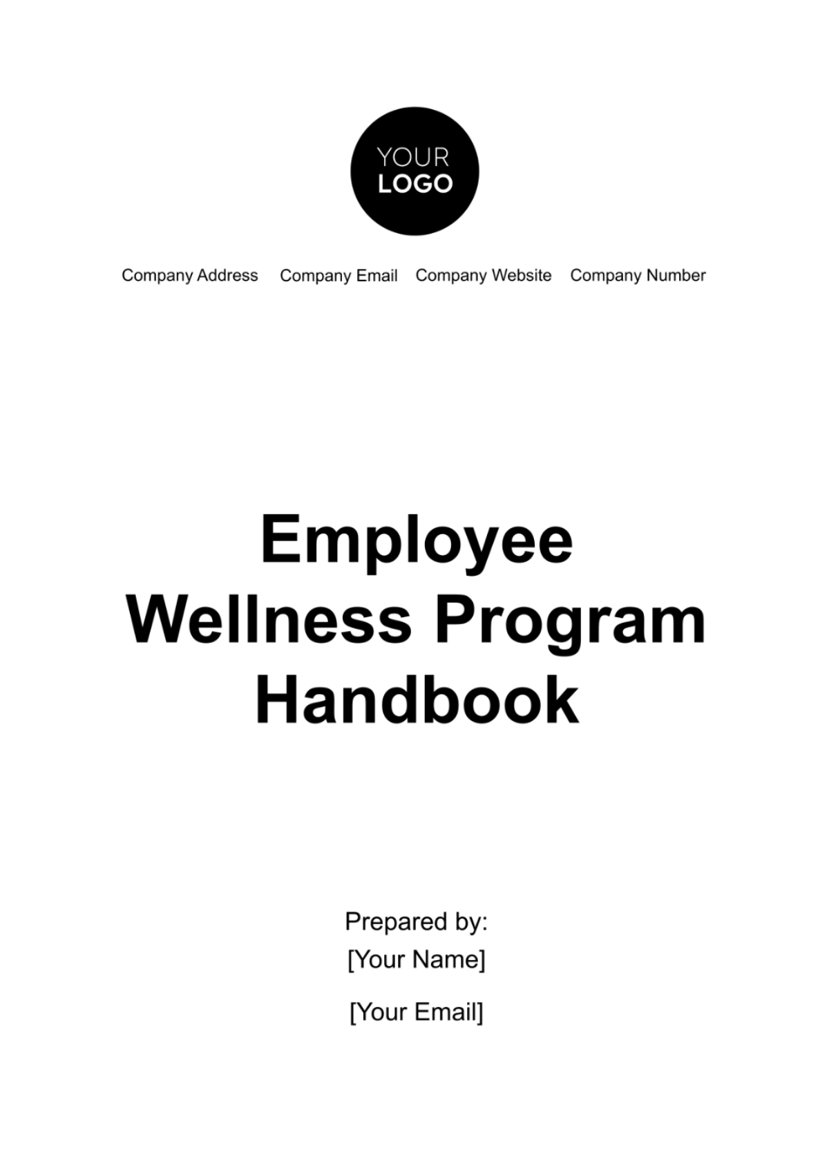 Free Employee Wellness Program Handbook Template