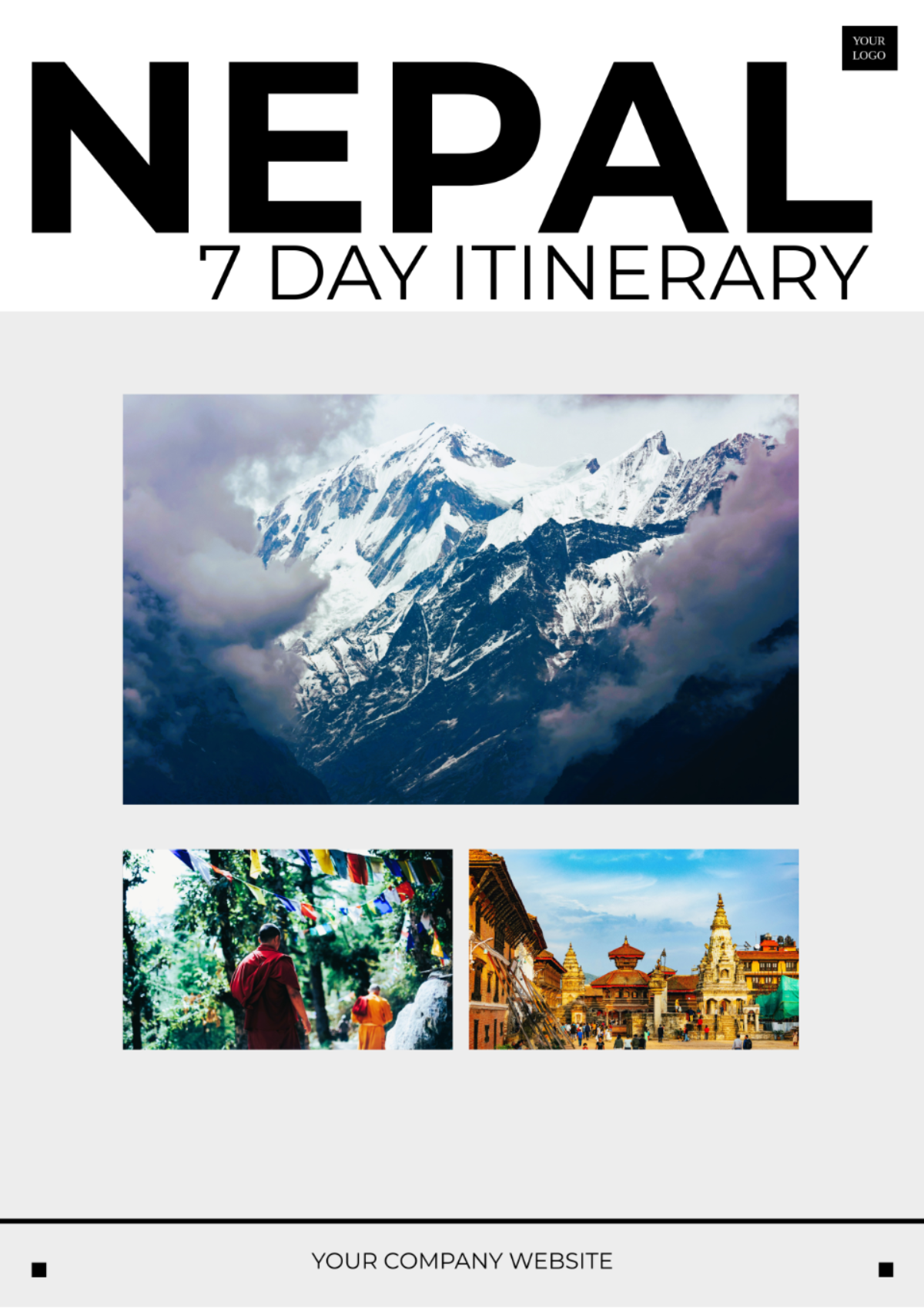 7 Day Nepal Itinerary Template - Edit Online & Download