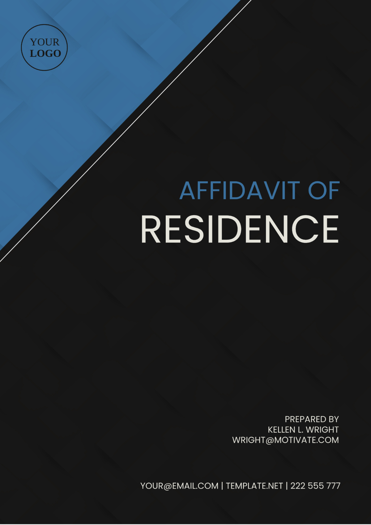 Massachusetts Affidavit of Residence Template - Edit Online & Download