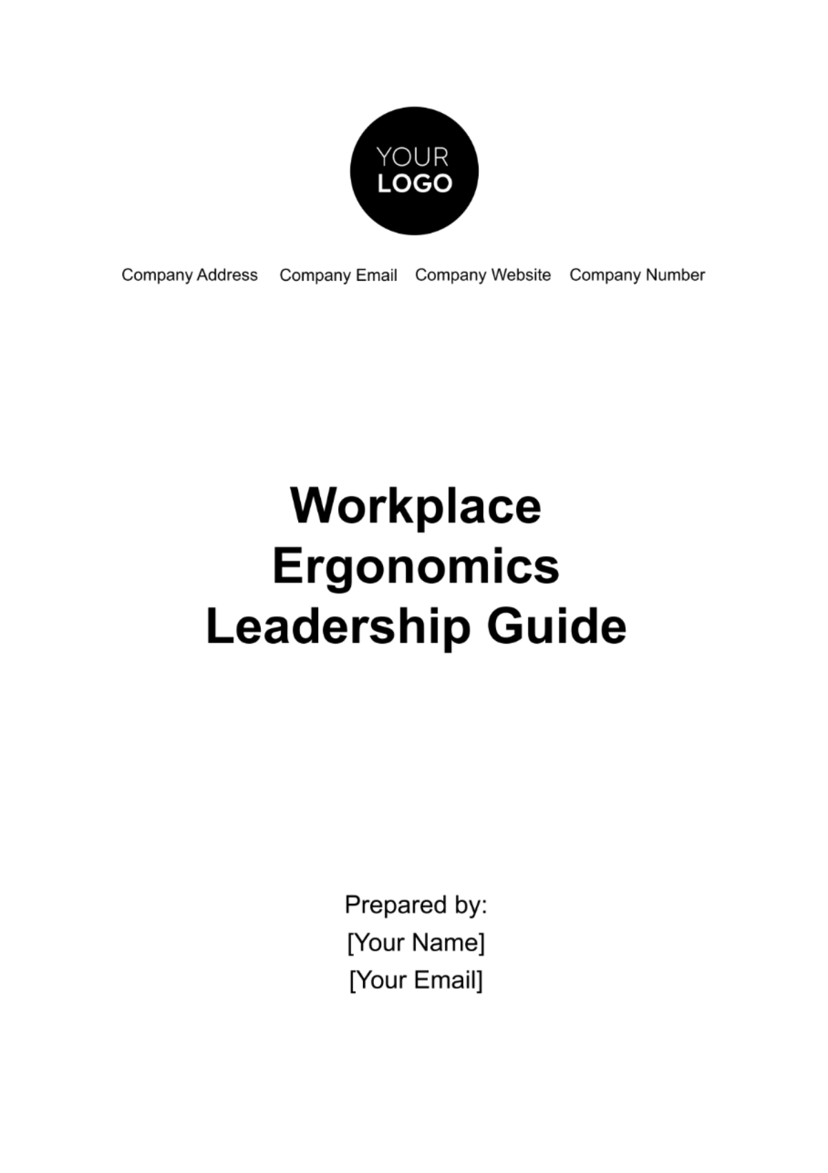 Workplace Ergonomics Leadership Guide Template