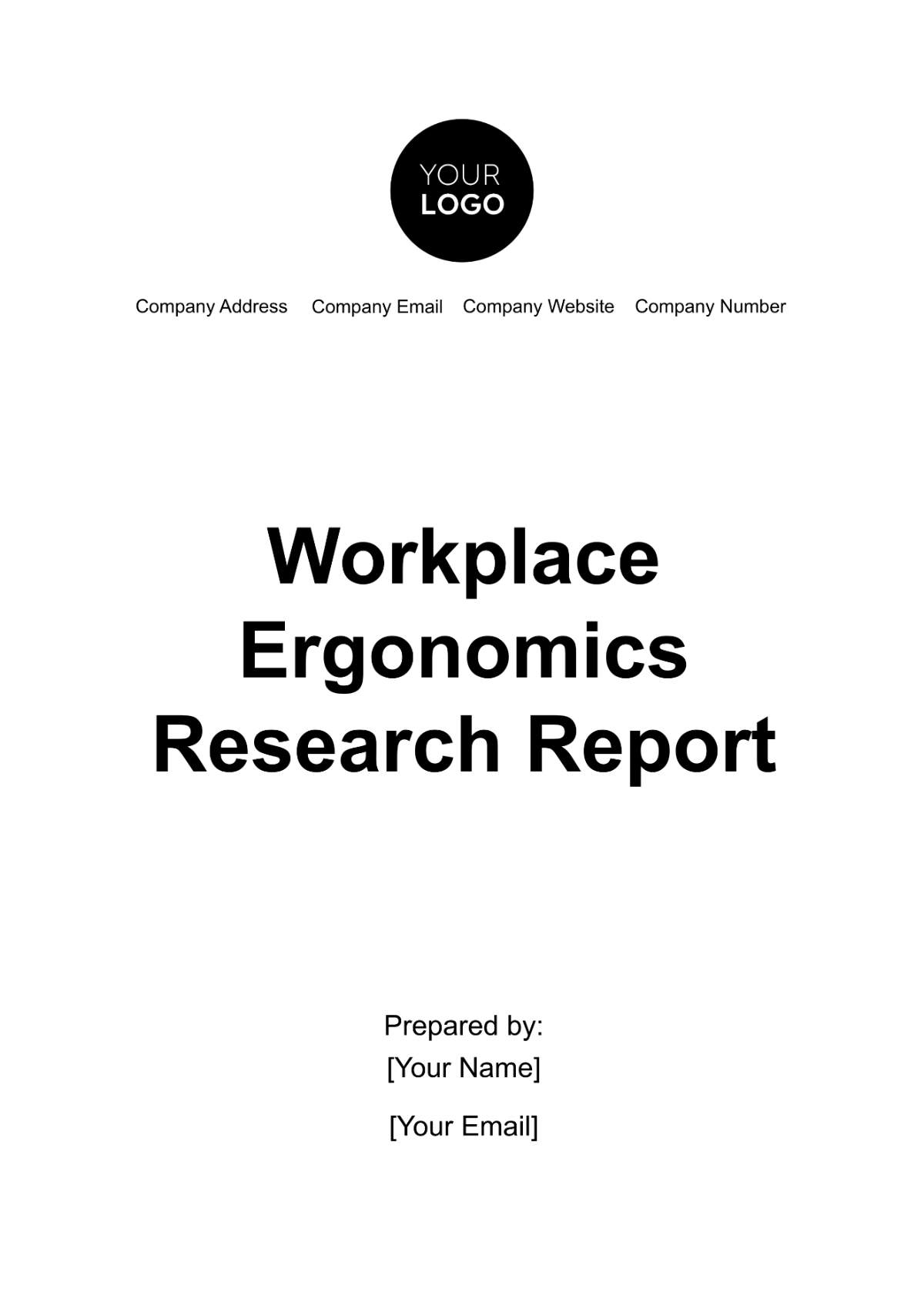 Workplace Ergonomics Research Report Template
