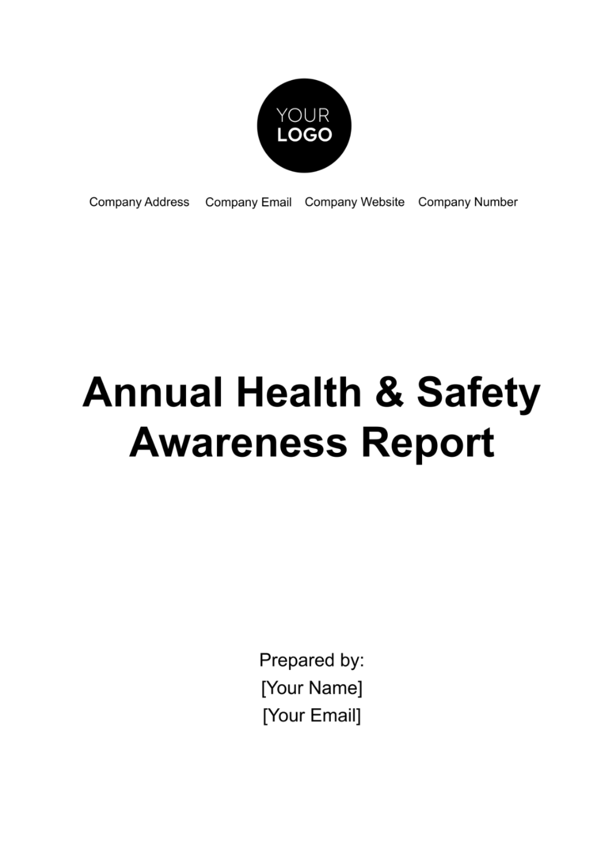 Annual Health & Safety  Awareness Report Template - Edit Online & Download