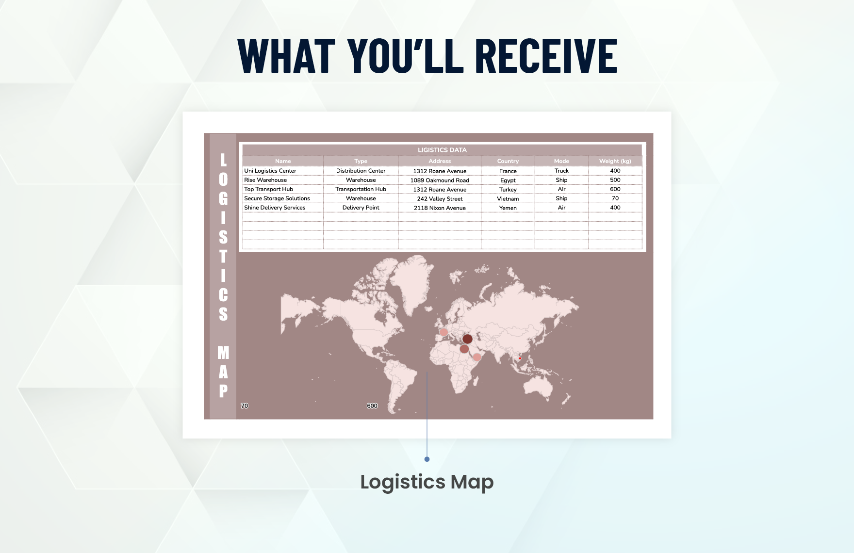 Logistics Map Template