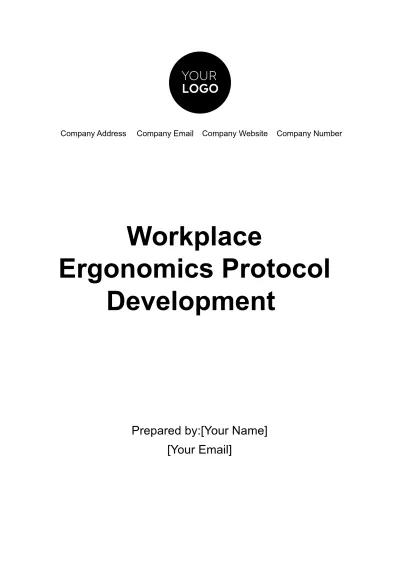 Free Workplace Ergonomics Protocol Development Template to Edit Online
