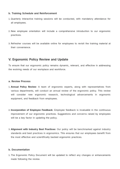 Free Workplace Ergonomics Protocol Development Template to Edit Online