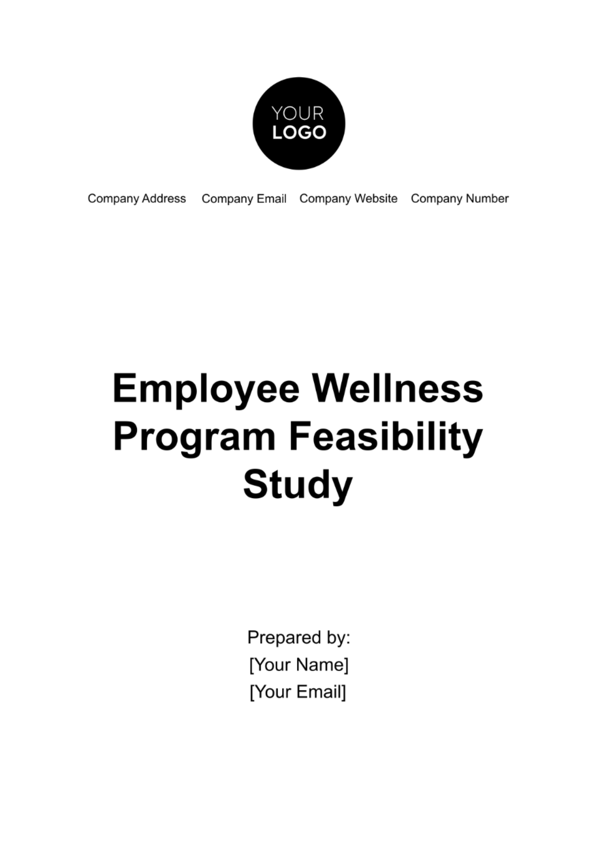 Free Employee Wellness Program Feasibility Study Template
