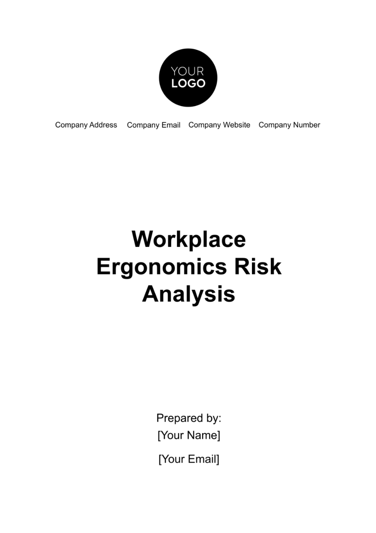 Workplace Ergonomics Risk Analysis Template