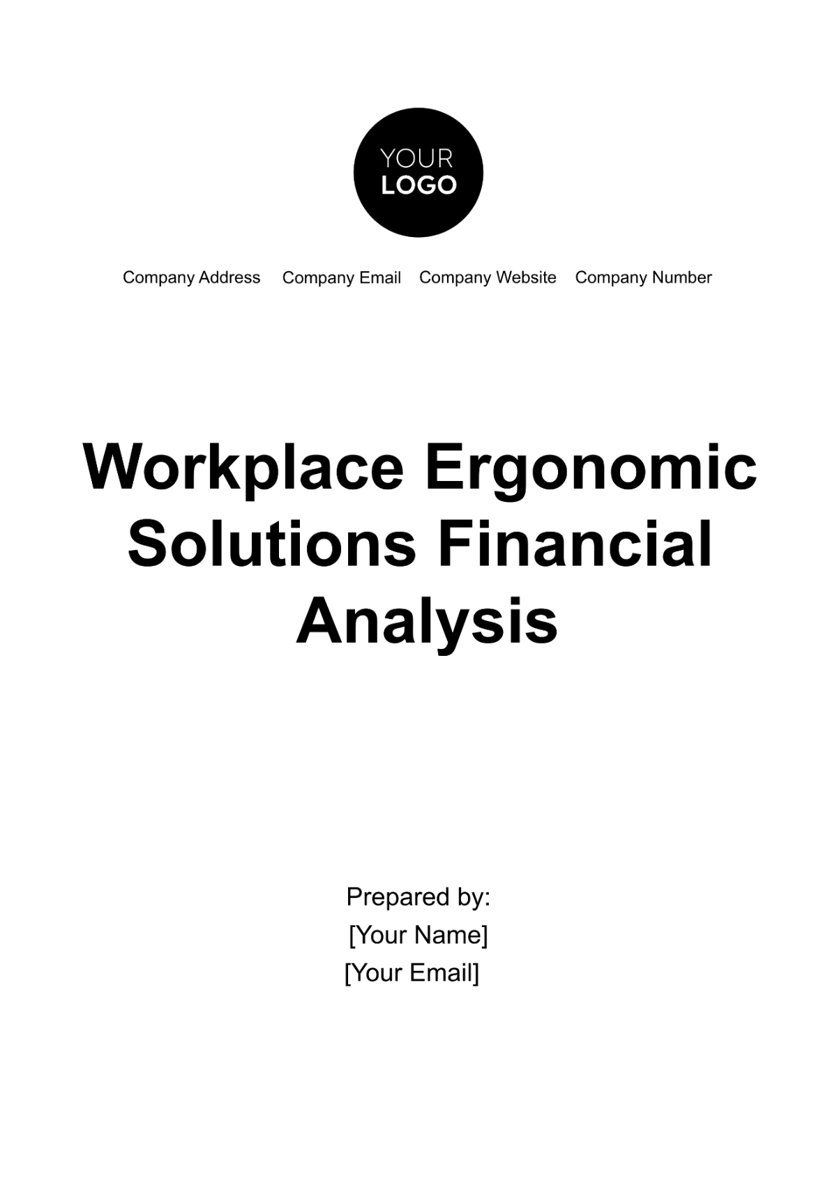 Workplace Ergonomic Solutions Financial Analysis Template