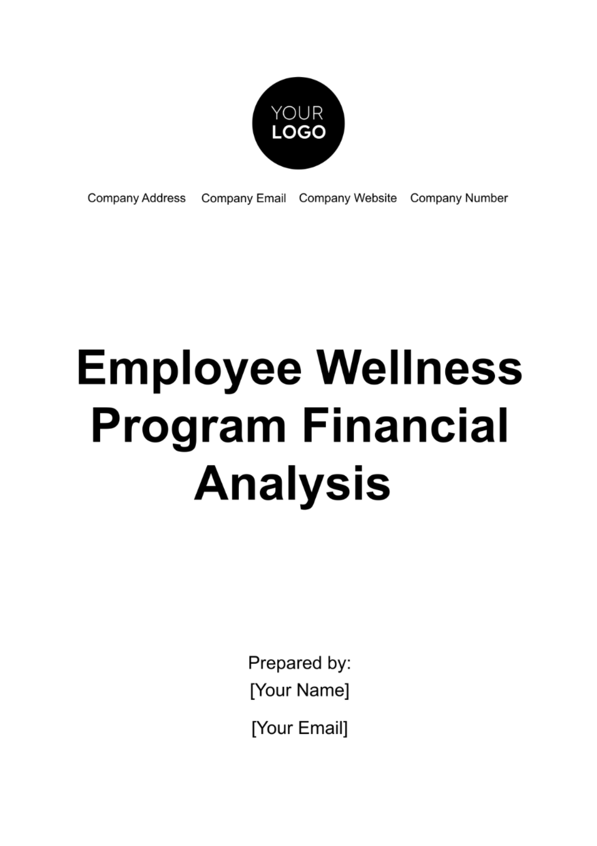 Employee Wellness Program Financial Analysis Template