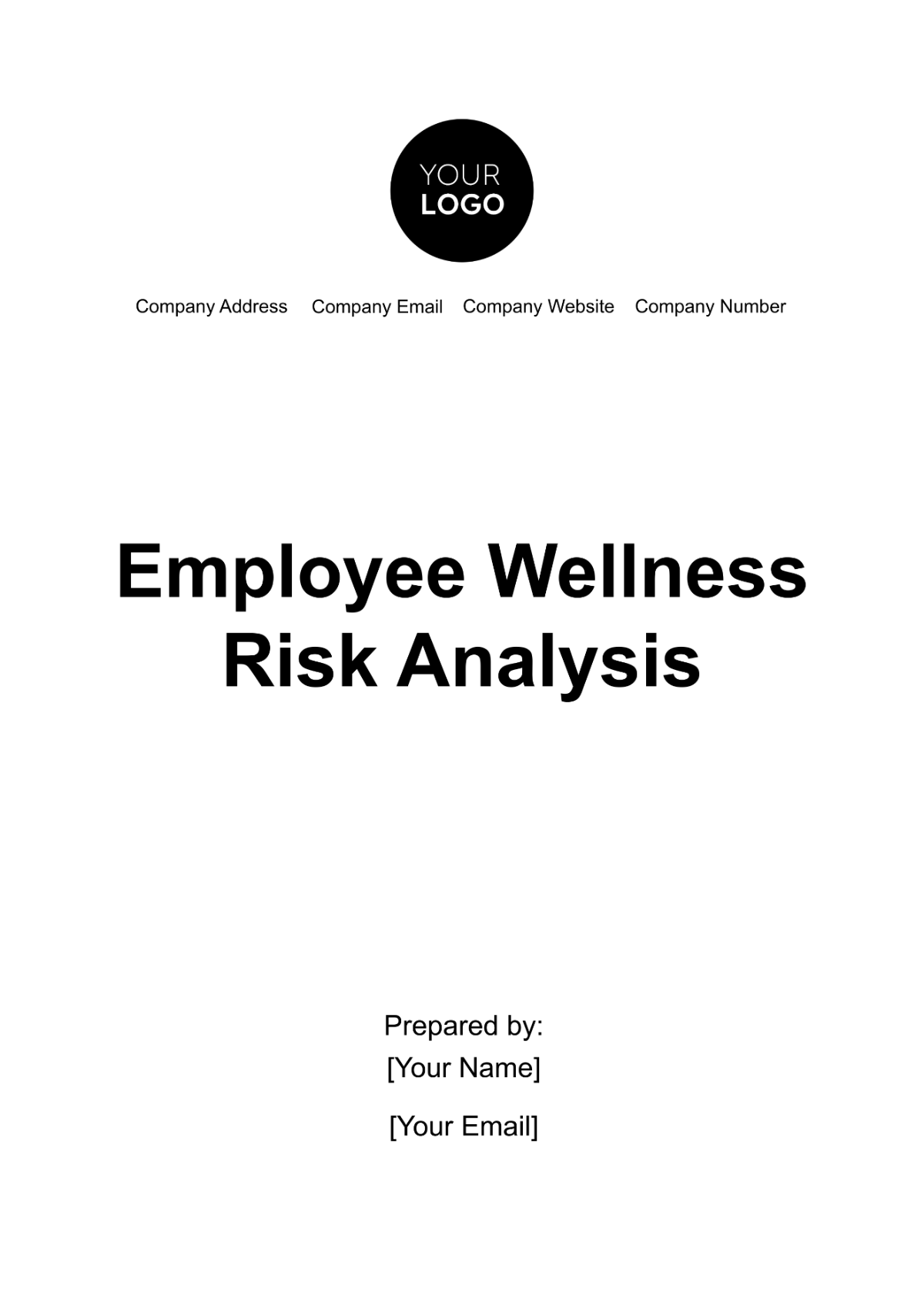 Employee Wellness Risk Analysis Template