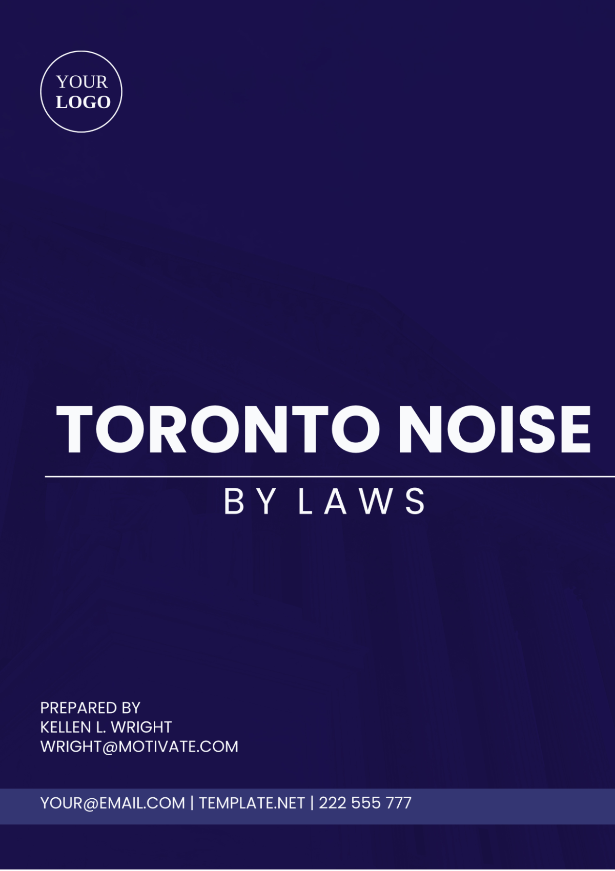 Toronto Noise Bylaws Template