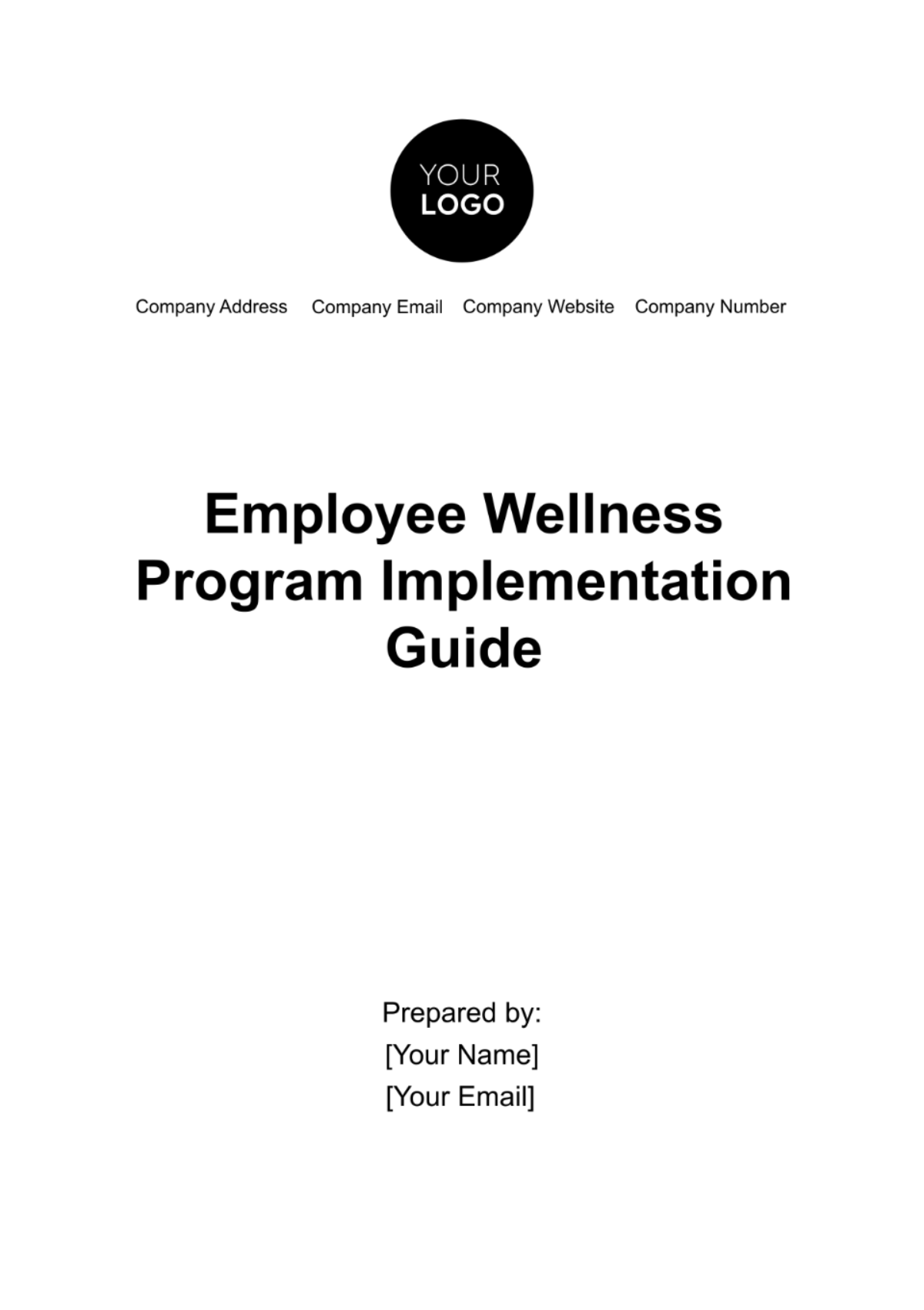Employee Wellness Program Implementation Guide Template