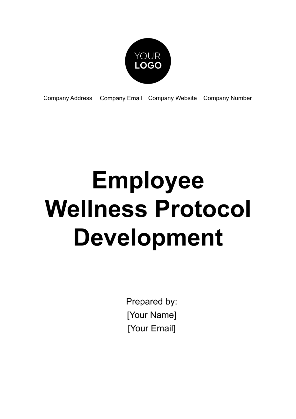 Employee Wellness Protocol Development Template