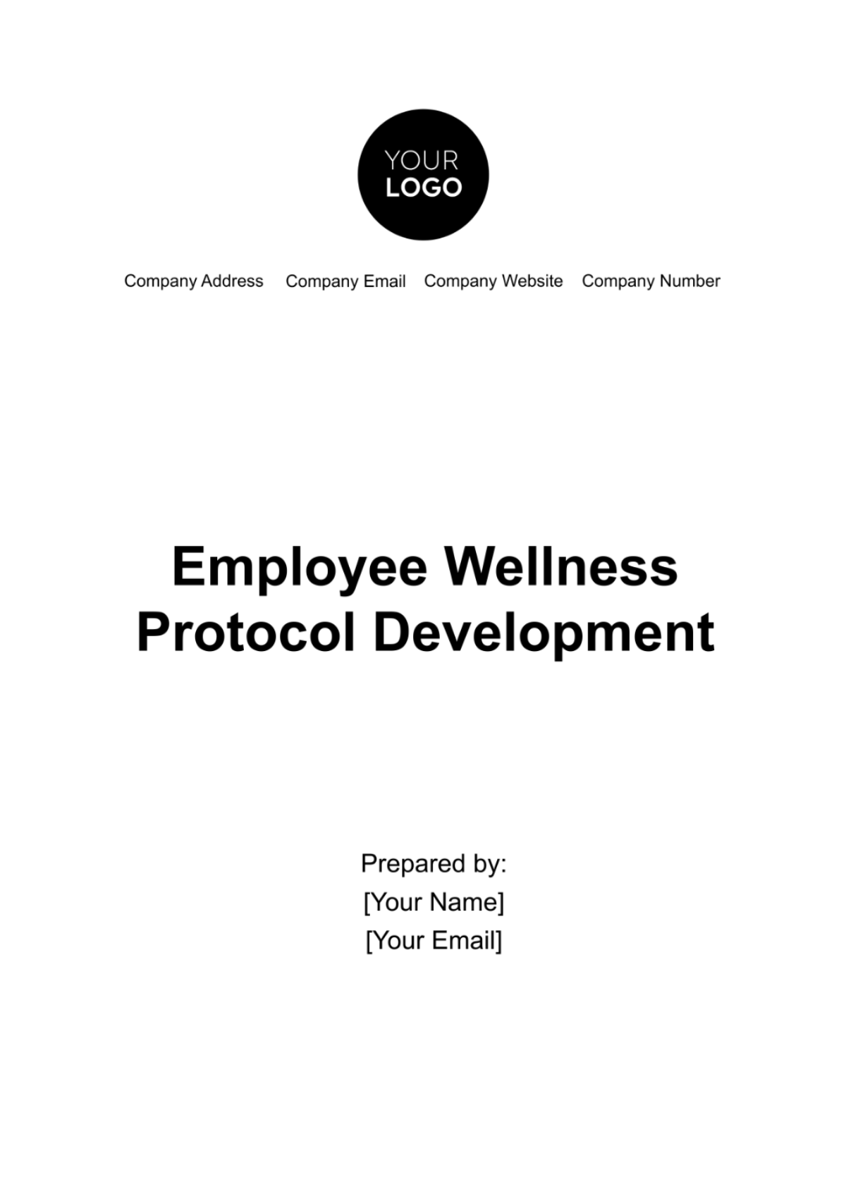 Employee Wellness Protocol Development Template