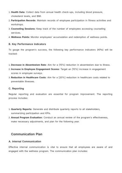 Free Employee Wellness Protocol Development Template to Edit Online
