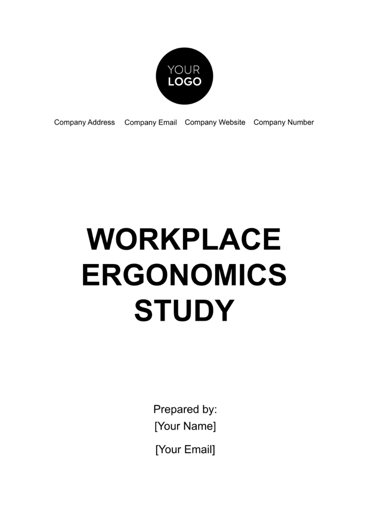 Free Workplace Ergonomics Study Template
