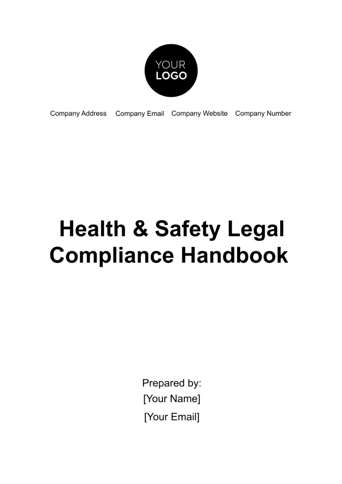 Health & Safety Legal Compliance Handbook Template