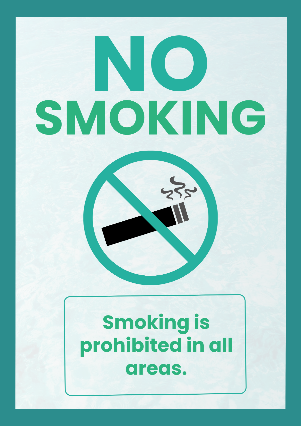 Free Cleaning Services No Smoking Sign Template