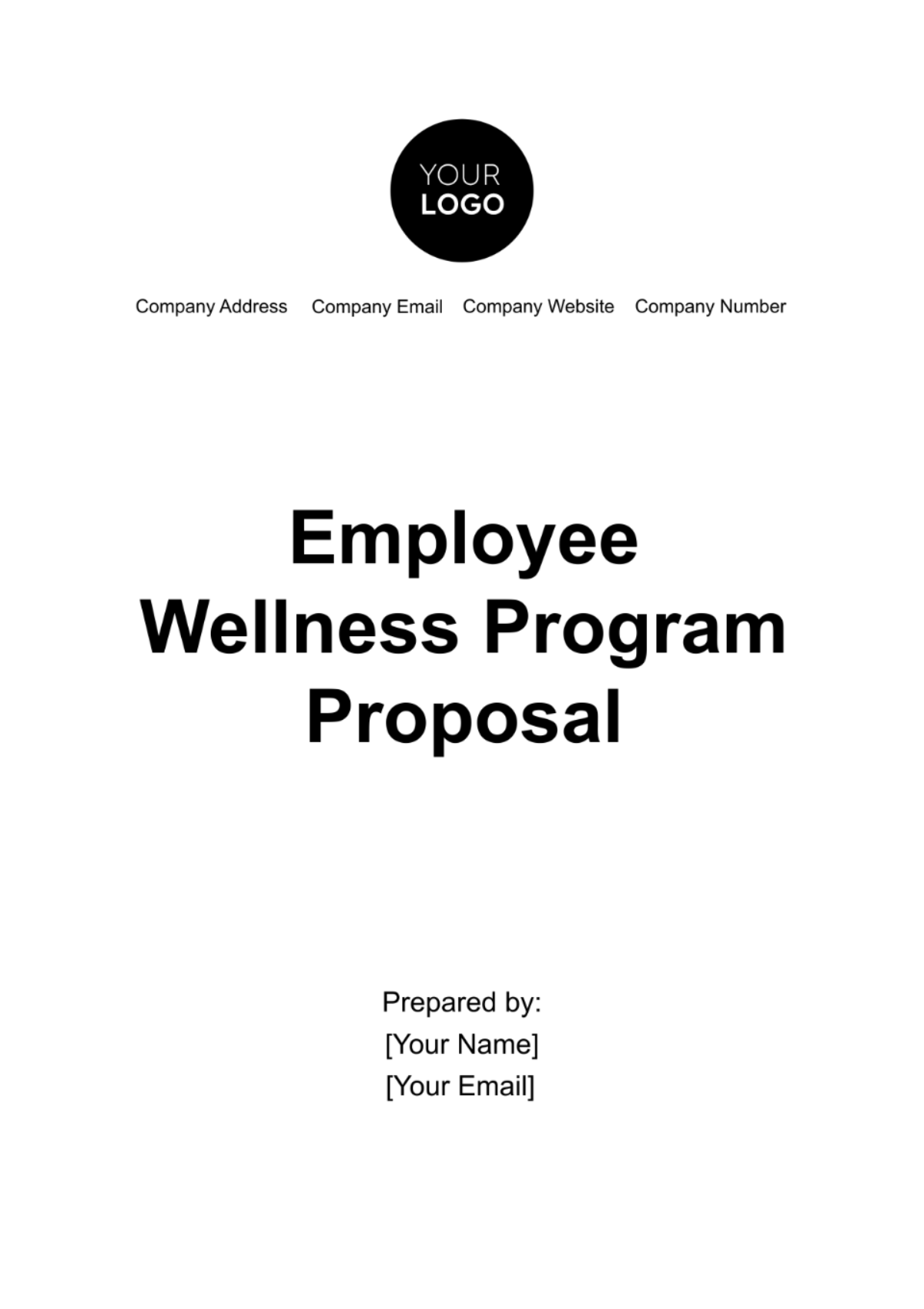 Free Employee Wellness Program Proposal Template