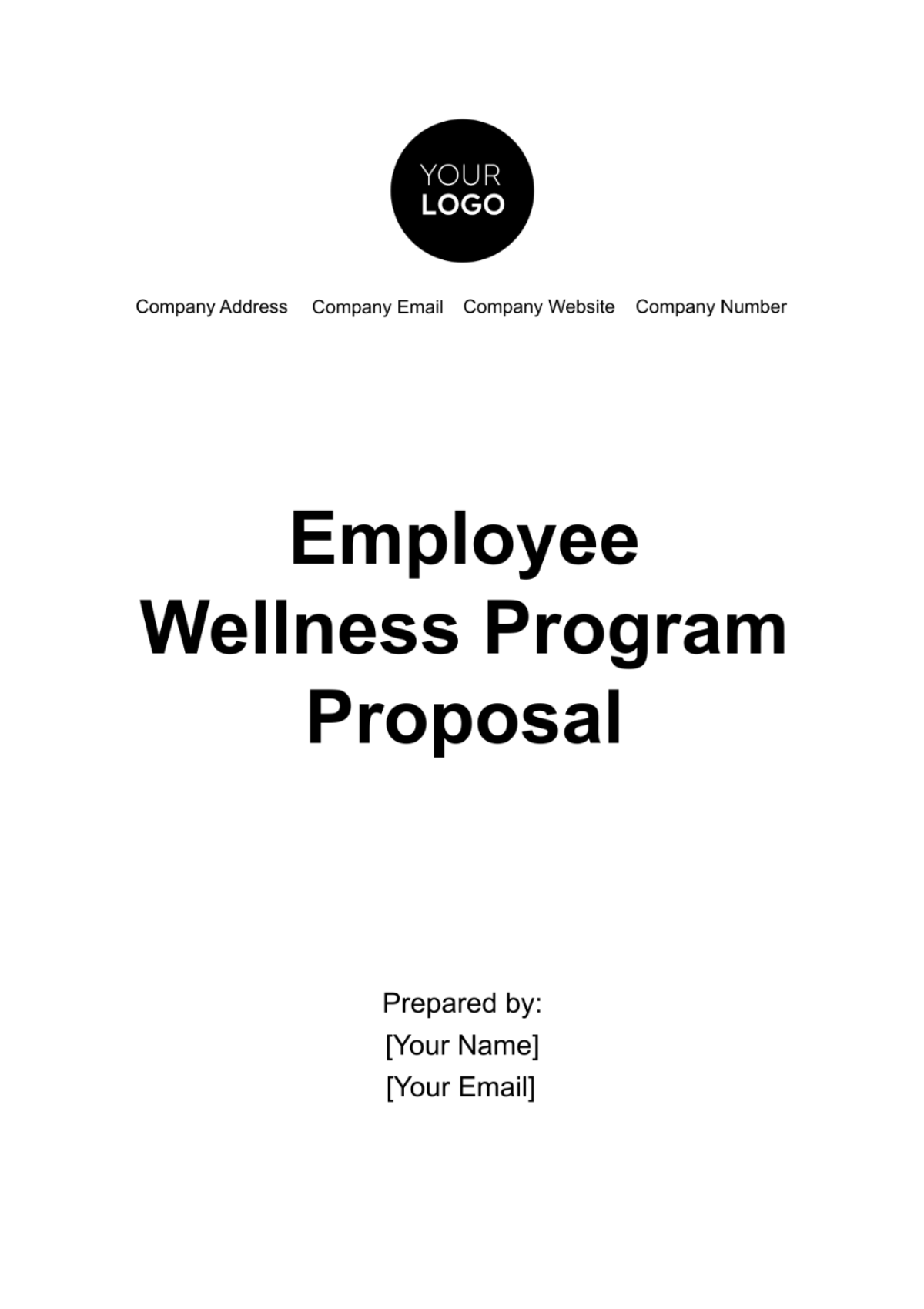 Employee Wellness Program Proposal Template