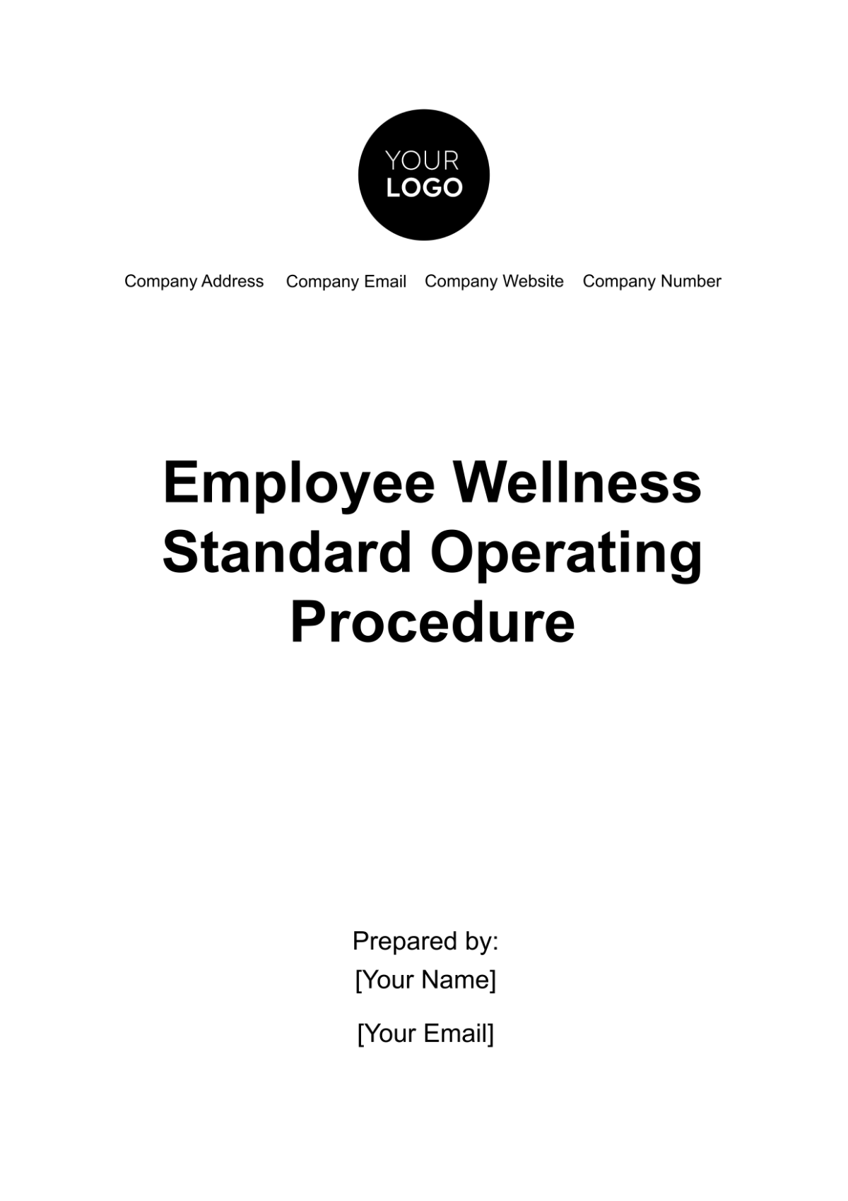 Employee Wellness Standard Operating Procedure Template