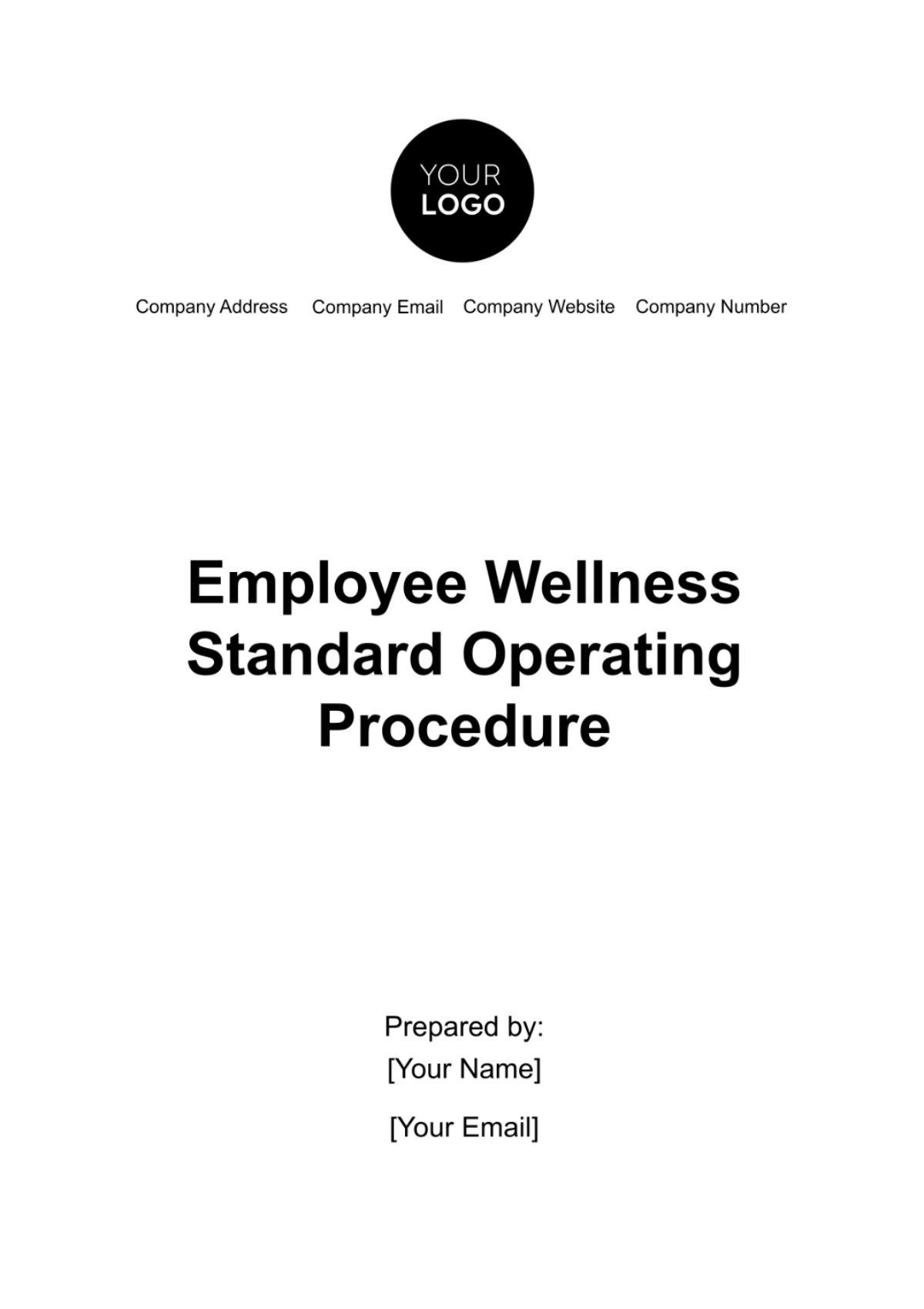 Employee Wellness Standard Operating Procedure Template