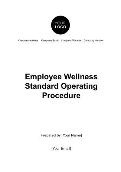 Free Employee Wellness Standard Operating Procedure Template to Edit Online