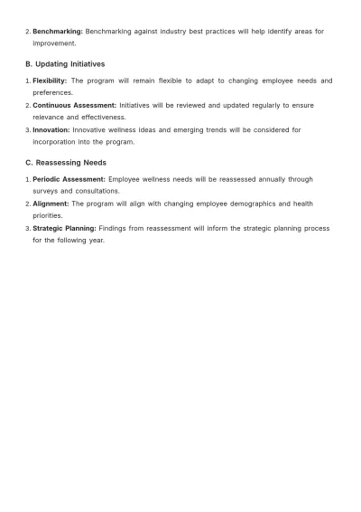 Free Employee Wellness Standard Operating Procedure Template to Edit Online