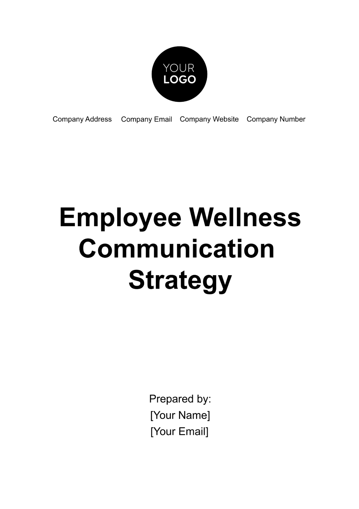 Free Employee Wellness Communication Strategy Template