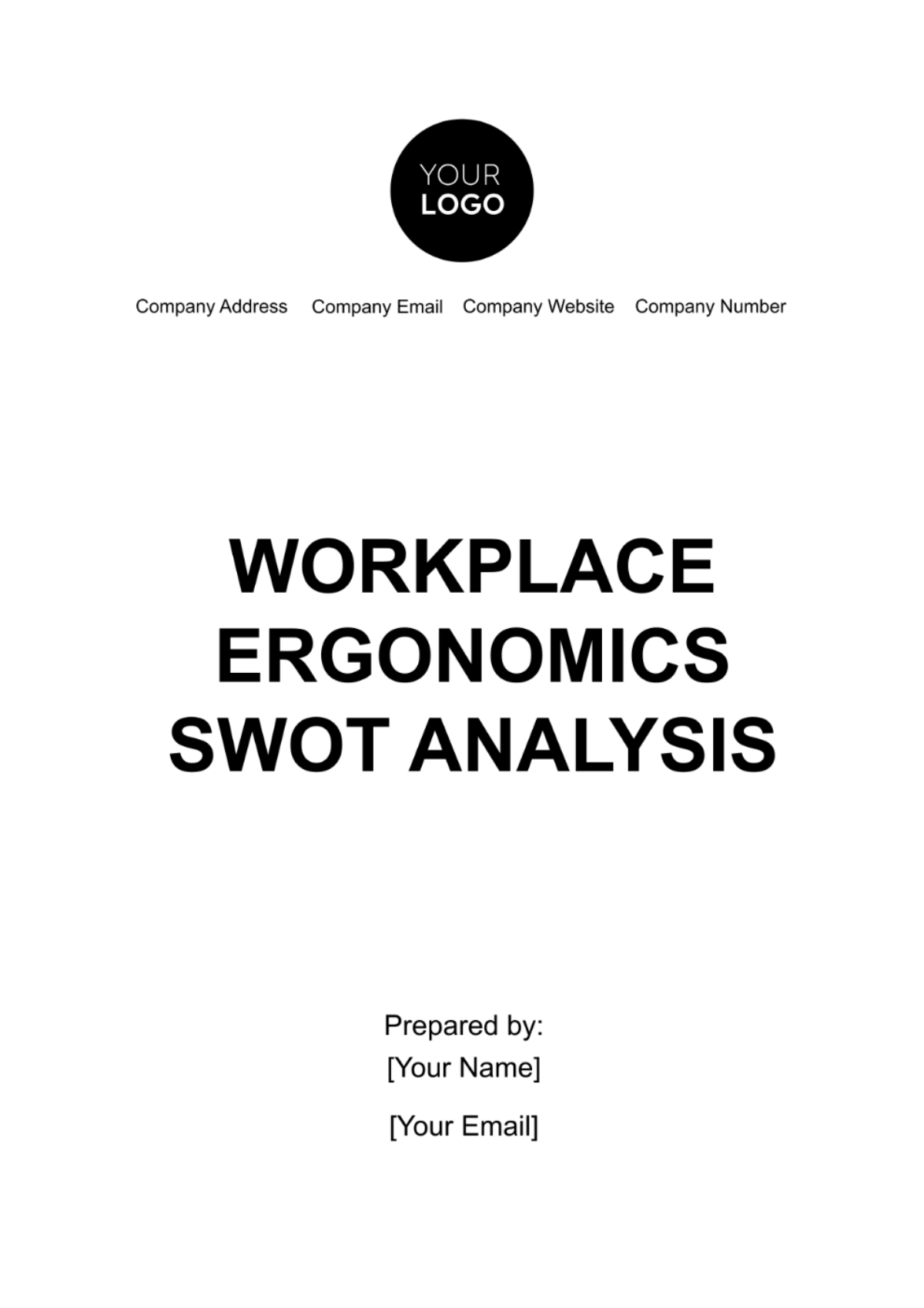 Workplace Ergonomics SWOT Analysis Template