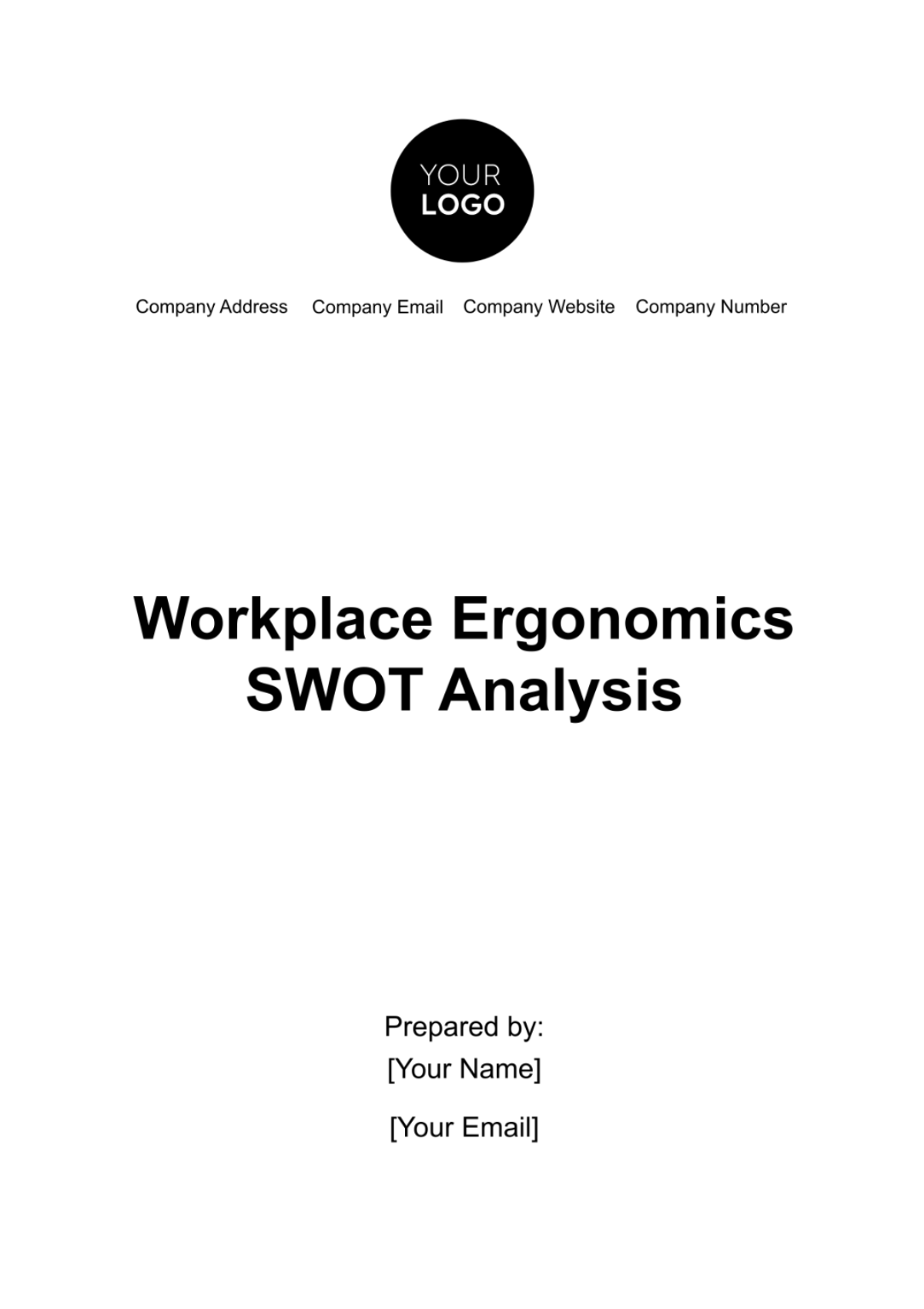 Workplace Ergonomics SWOT Analysis Template