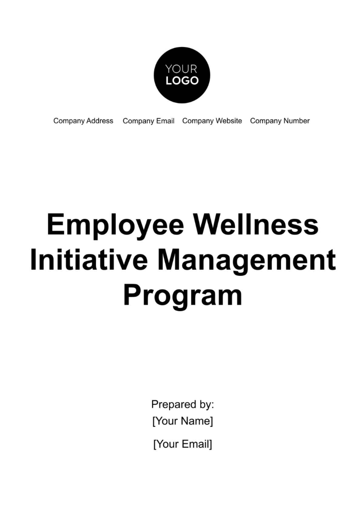Employee Wellness Initiative Management Journal Template