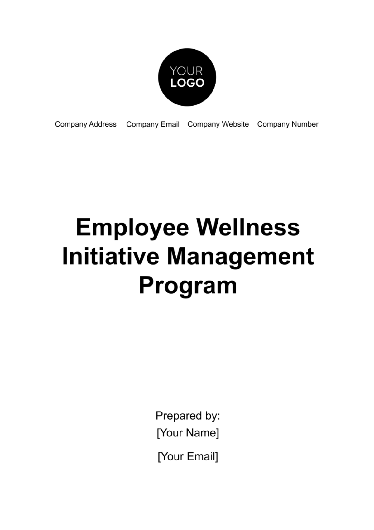 Employee Wellness Initiative Management Journal Template