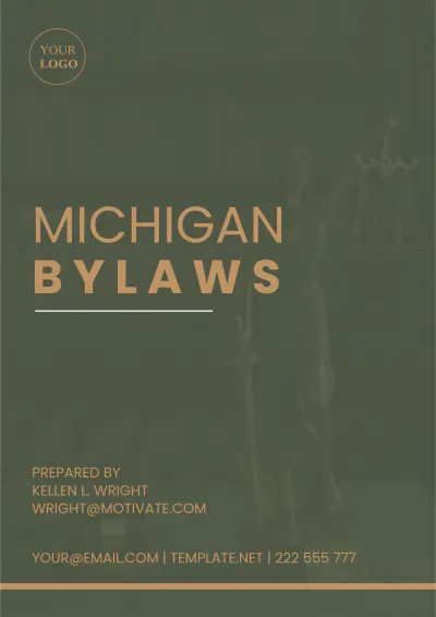 Free Michigan Bylaws Template to Edit Online