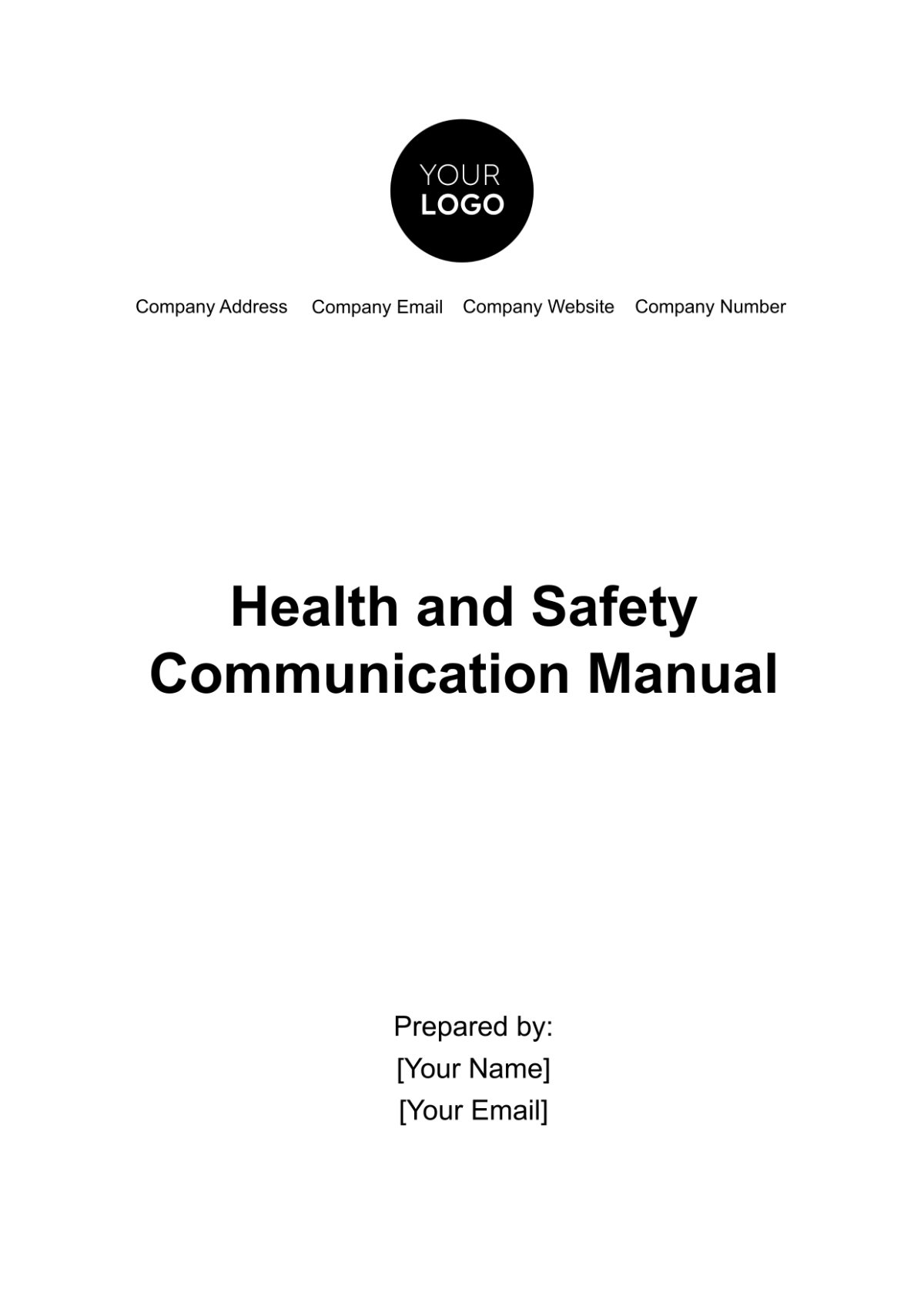 Free Health & Safety Communication Manual Template