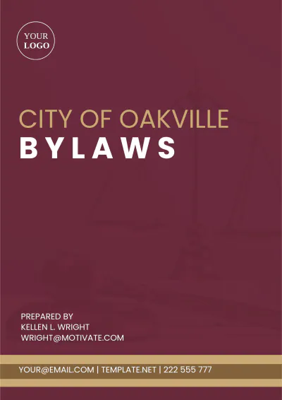 Free City Of Oakville Bylaws Template to Edit Online