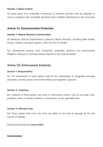 Free City Of Oakville Bylaws Template to Edit Online