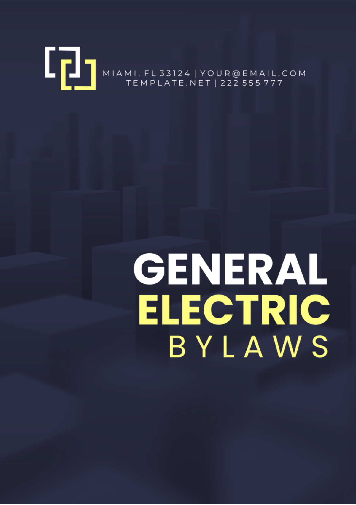 General Electric Bylaws Template
